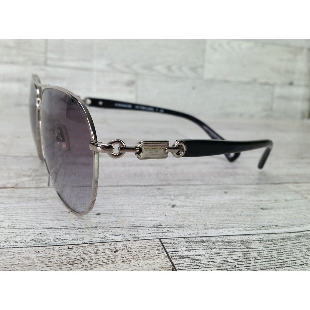 Coach Sunglasses 901511 black/silver Aviator 58-11 135 2N HC 7059 L138 Glasses - Picture 6 of 11